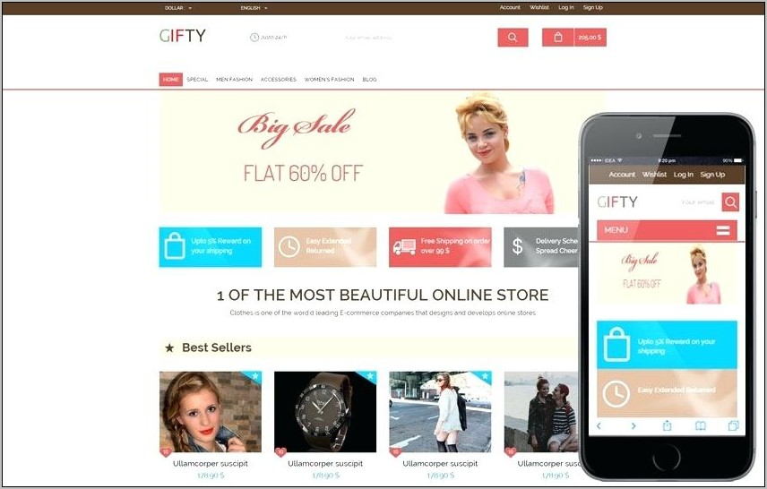 Bootstrap Responsive Ecommerce Templates Free Download