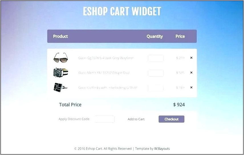 Bootstrap Shopping Cart Templates Free
