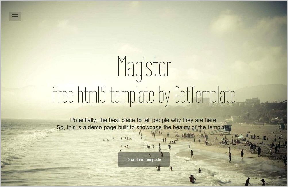 Bootstrap Splash Page Template Free