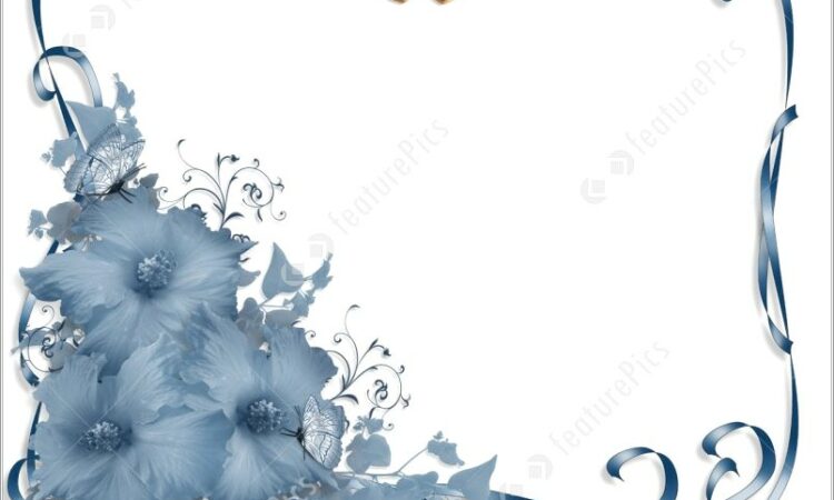 Border Design For Wedding Invitation Royal Blue