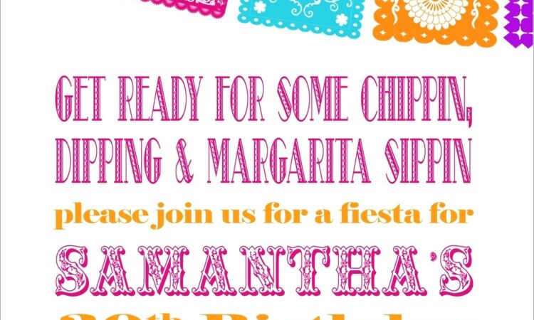 Border Fiesta Invitation Template