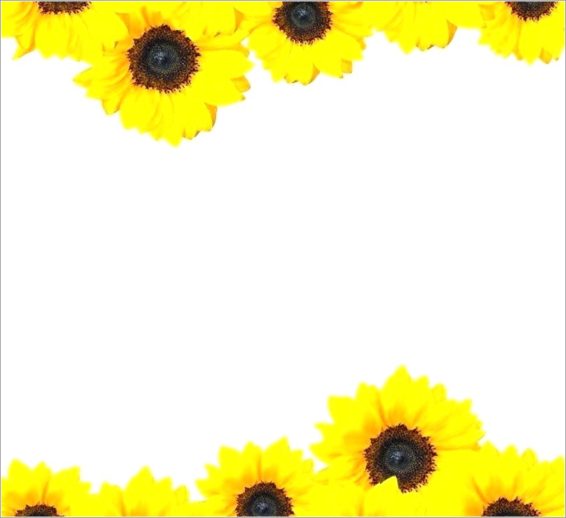 Border Sunflower Invitation Template Free