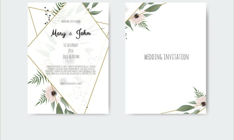 Botanical Wedding Invitation Template