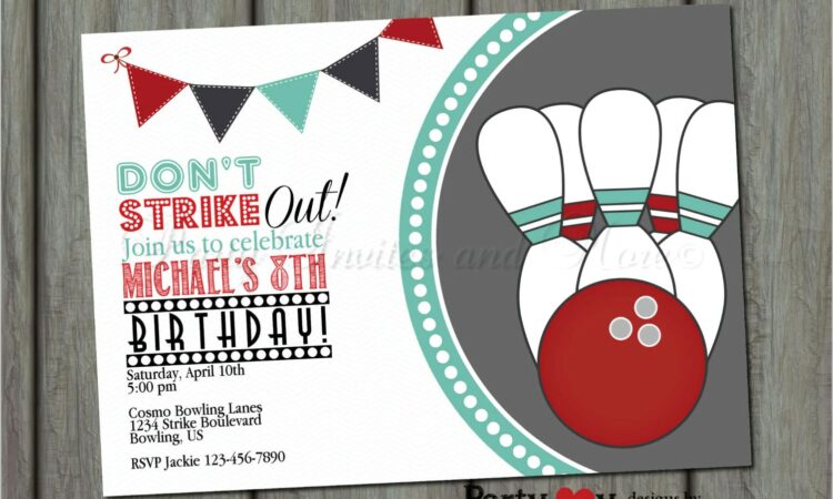 Bowling Invitation Template Free