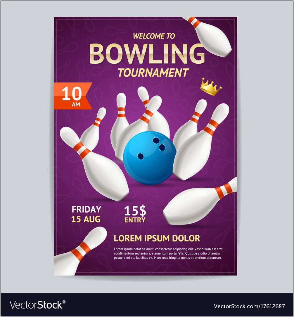 Bowling Tournament Invitation Template