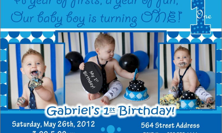 Boy 1st Birthday Invitations Templates