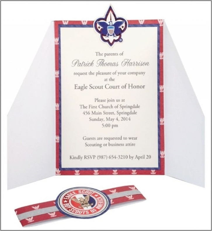 Boy Scout Court Of Honor Invitation Template