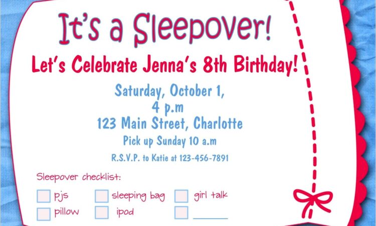 Boy Sleepover Invitations Free Printable