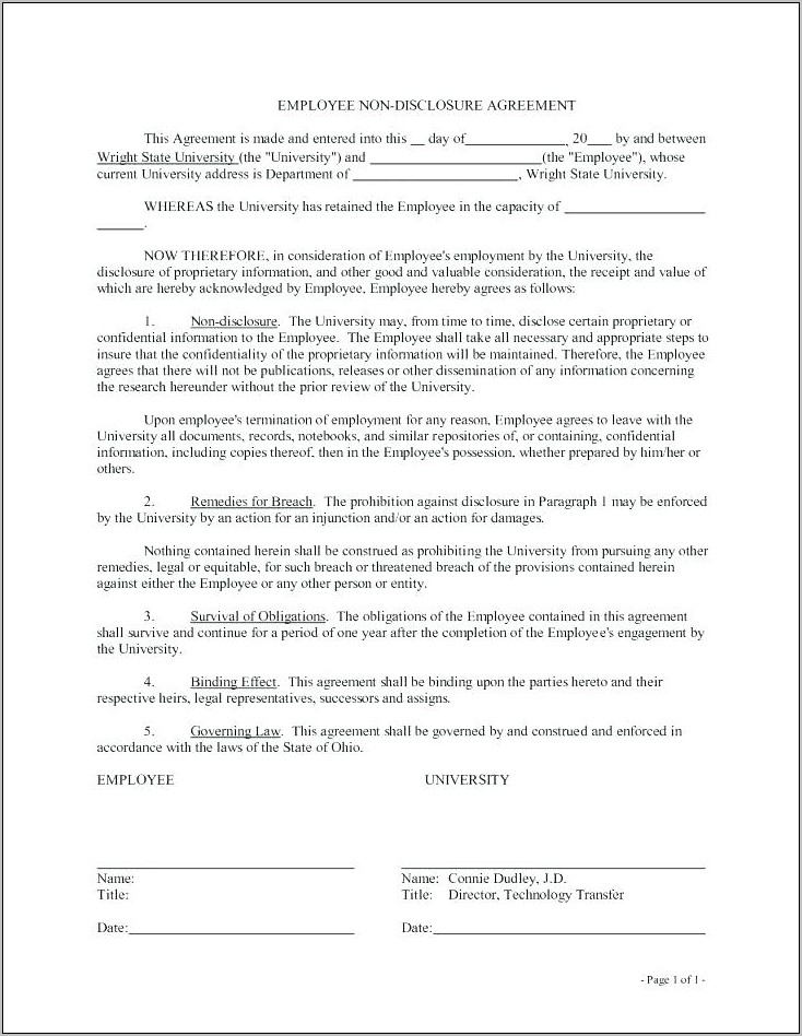 Breach Of Confidentiality Agreement Sample