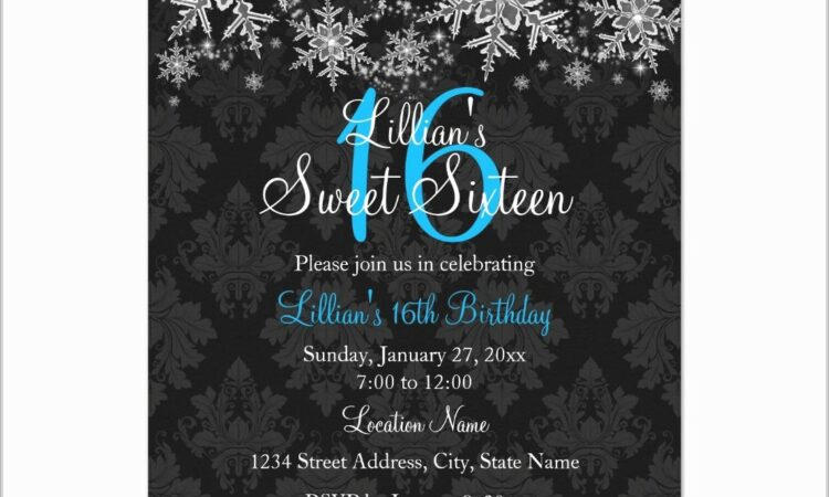 Breakfast At Tiffanys Sweet 16 Invitations