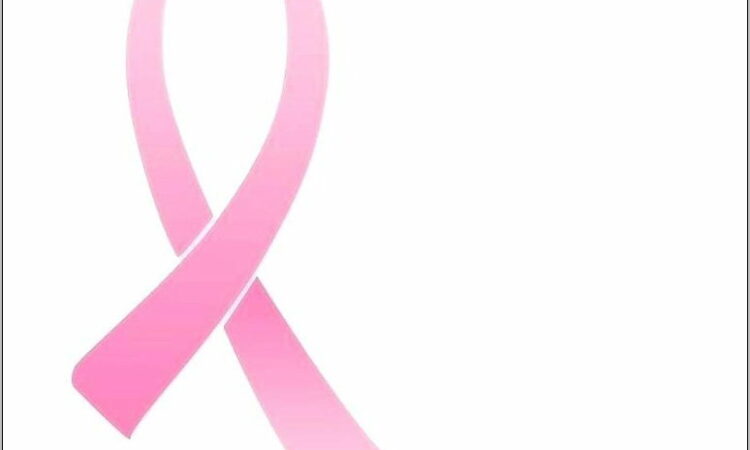 Breast Cancer Ribbon Outline Template