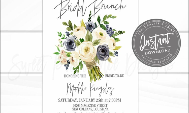 Bridal Brunch Invitation Template