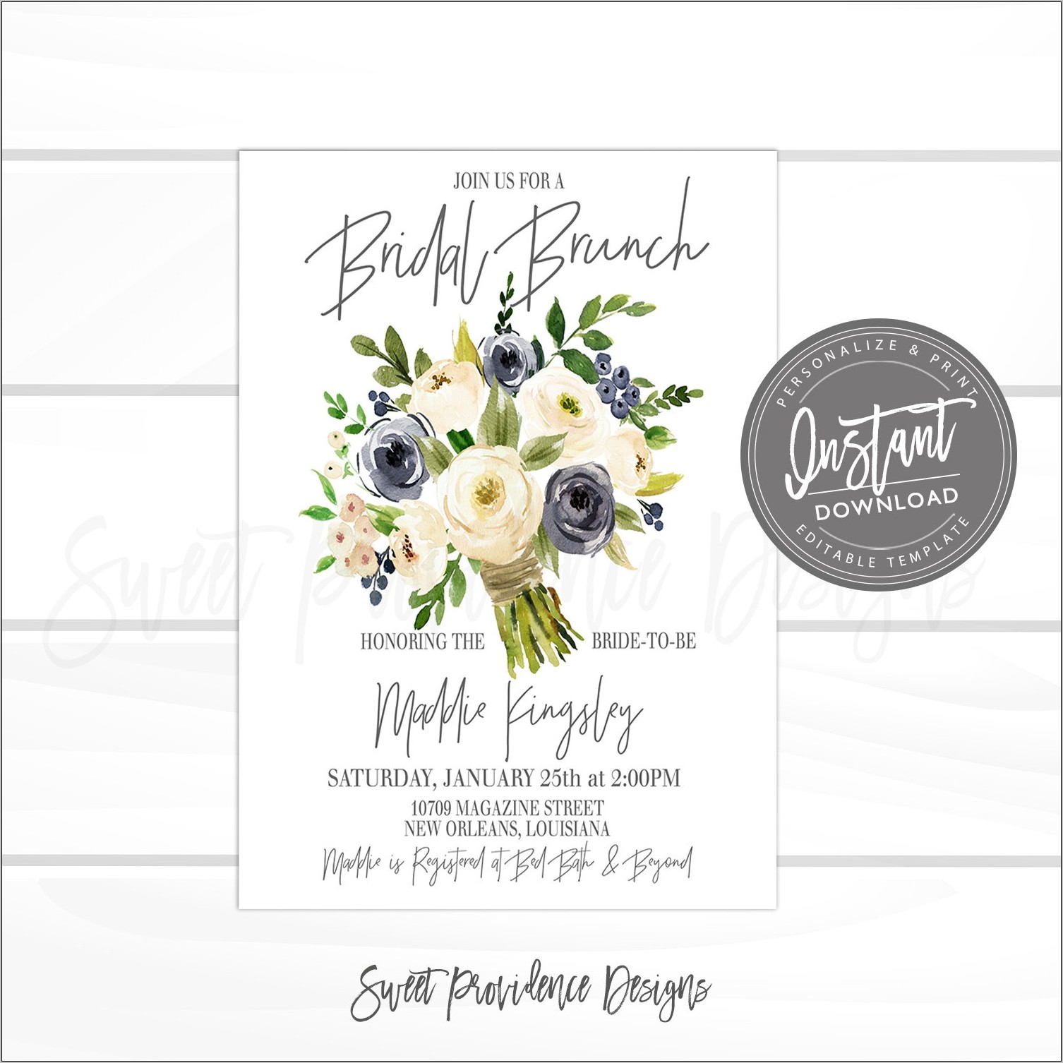 Bridal Brunch Invitation Template