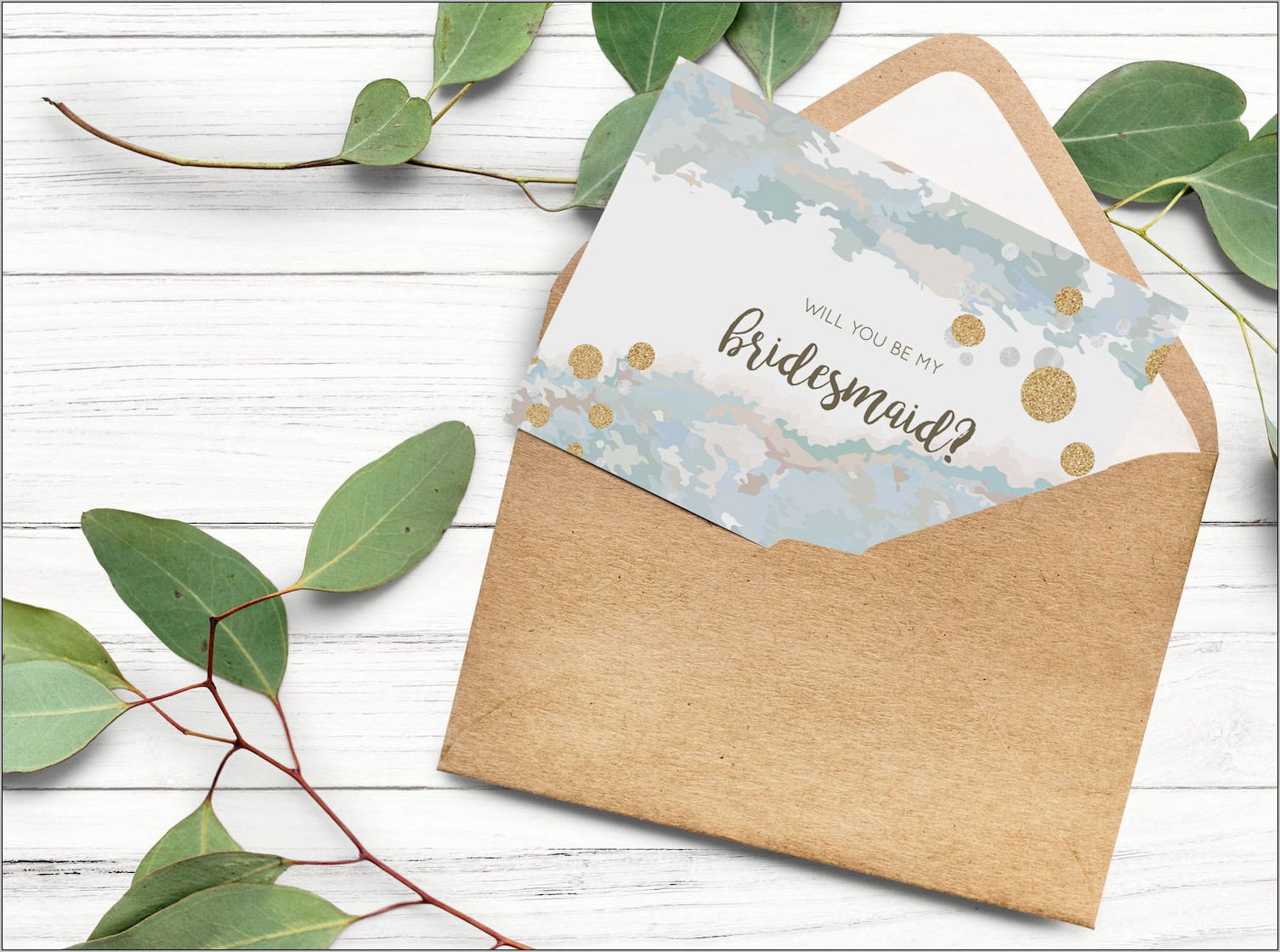 Bridesmaid Proposal Card Template Free