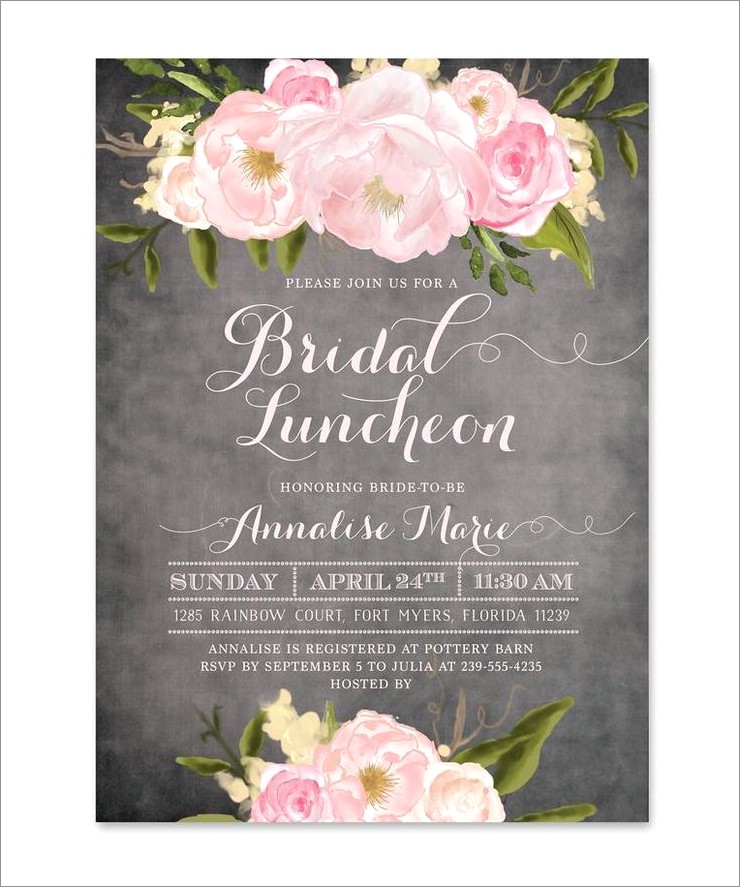 Bridesmaids Luncheon Invitation Wording