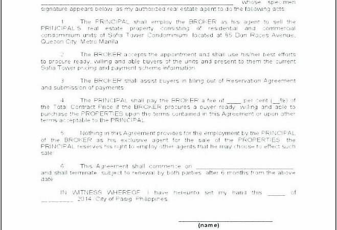 Broker Agent Agreement Template