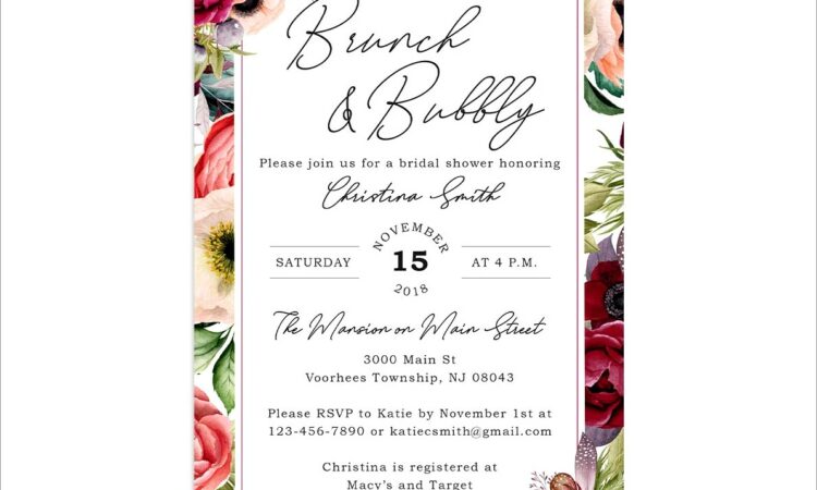 Brunch And Bubbly Invitations