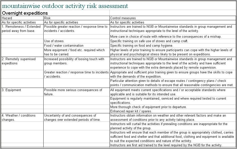 Bsa Risk Assessment Matrix Template