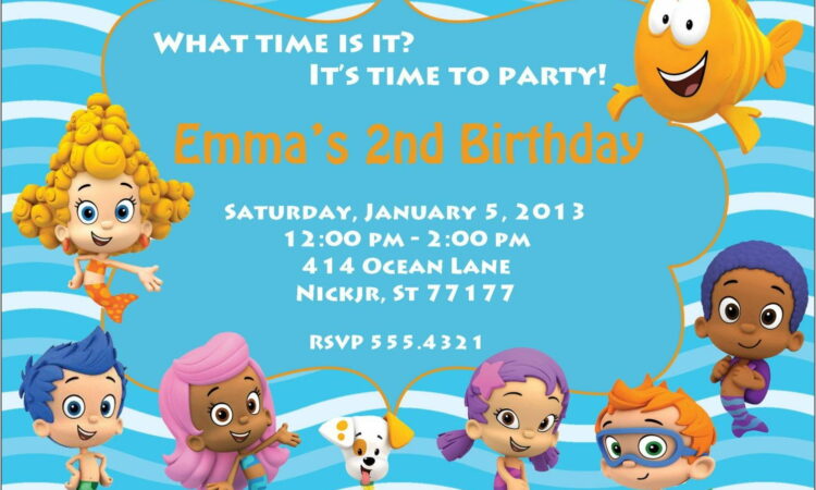 Bubble Guppies Invitation Template