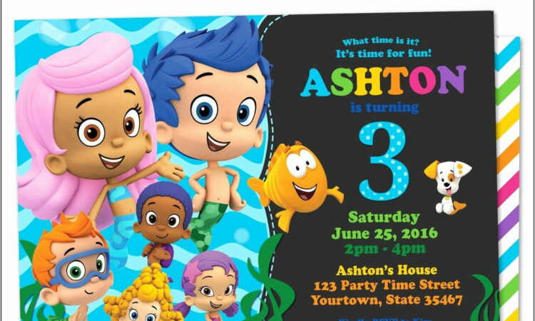 Bubble Guppies Invitations Templates Free