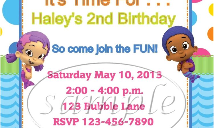 Bubble Guppies Online Invitation