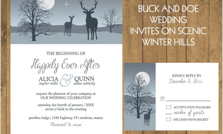 Buck And Doe Wedding Invitations