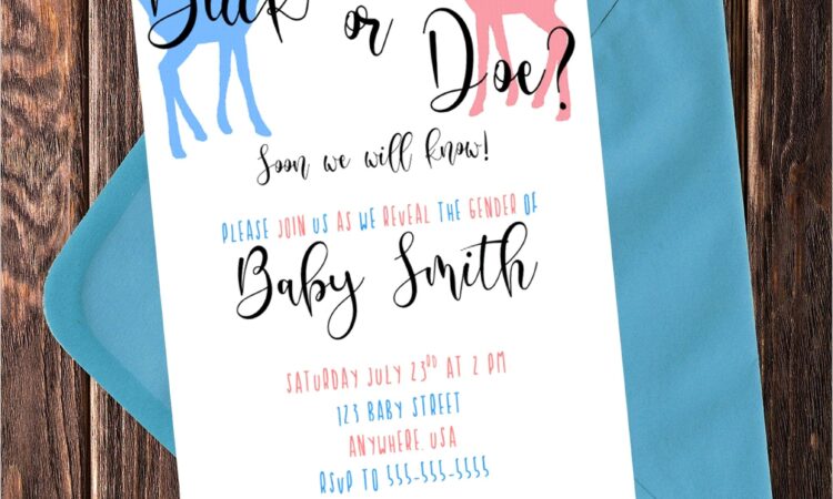 Buck Or Doe Invitations