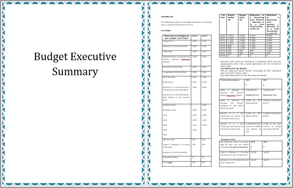 Budget Planning Template Free Download