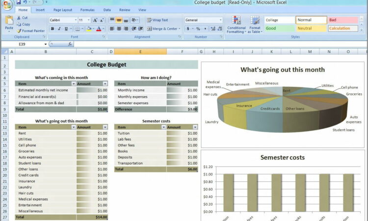 Budget Templates Free Australia