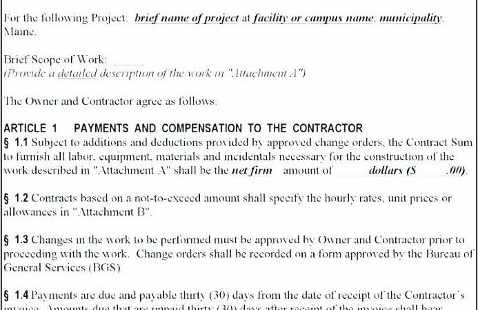 Building Construction Agreement Sample In Tamil