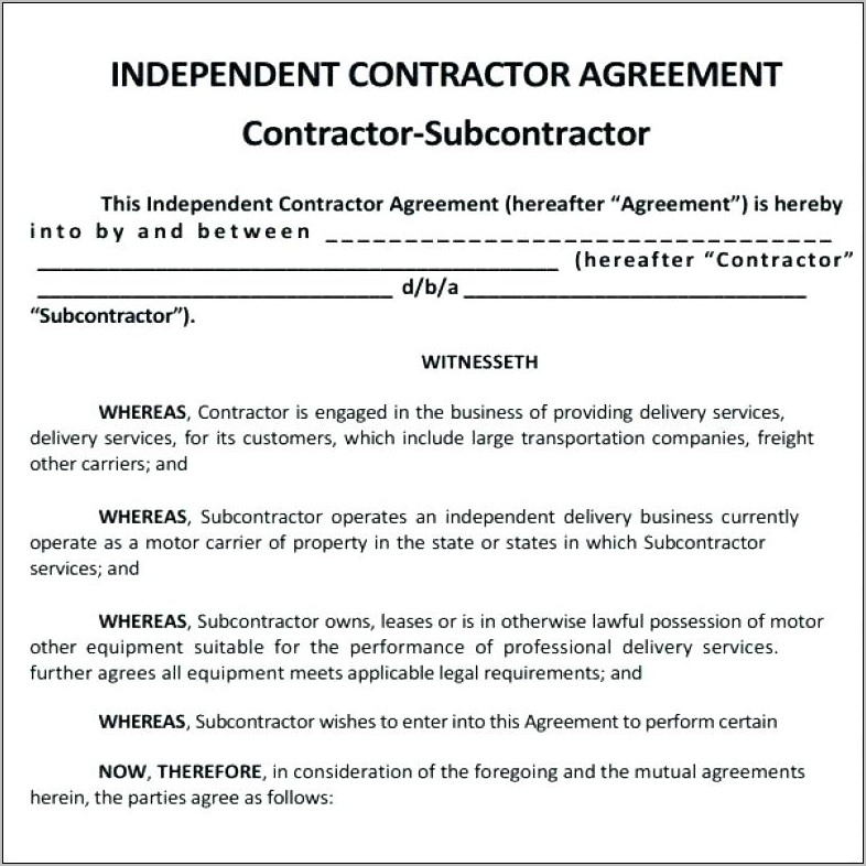 Building Contractor Agreement Form