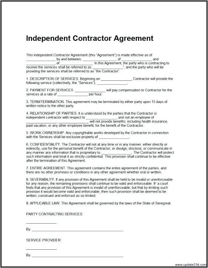 Building Contractor Agreement Sample