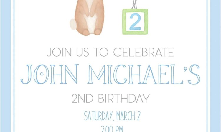 Bunny Birthday Invitation Template Free