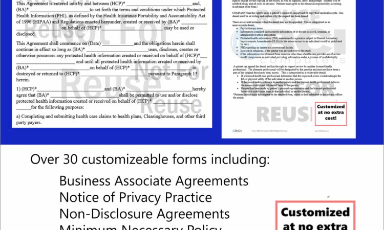 Business Associate Agreement Hipaa Template 2016