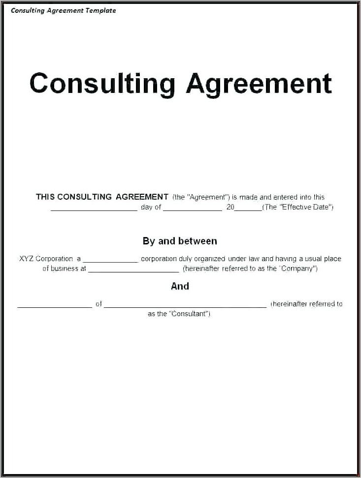 Business Consultant Contract Agreement Template