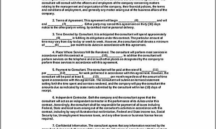 Business Consulting Agreement Template