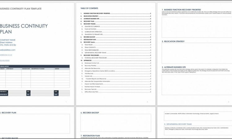 Business Continuity Checklist Template