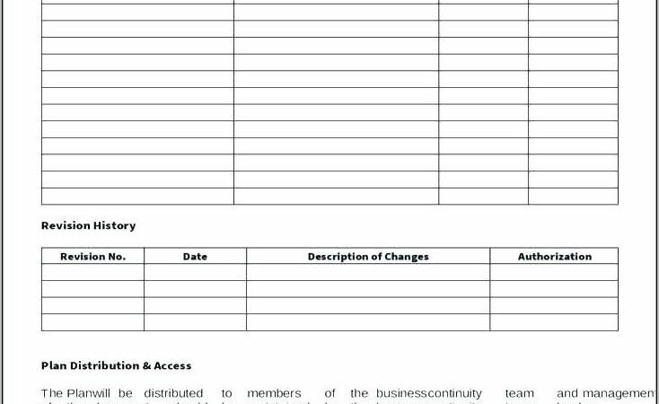 Business Continuity Plan Template Doc