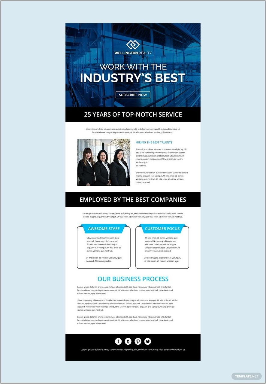 Business Email Newsletter Templates