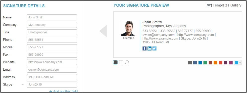 Business Email Signature Examples
