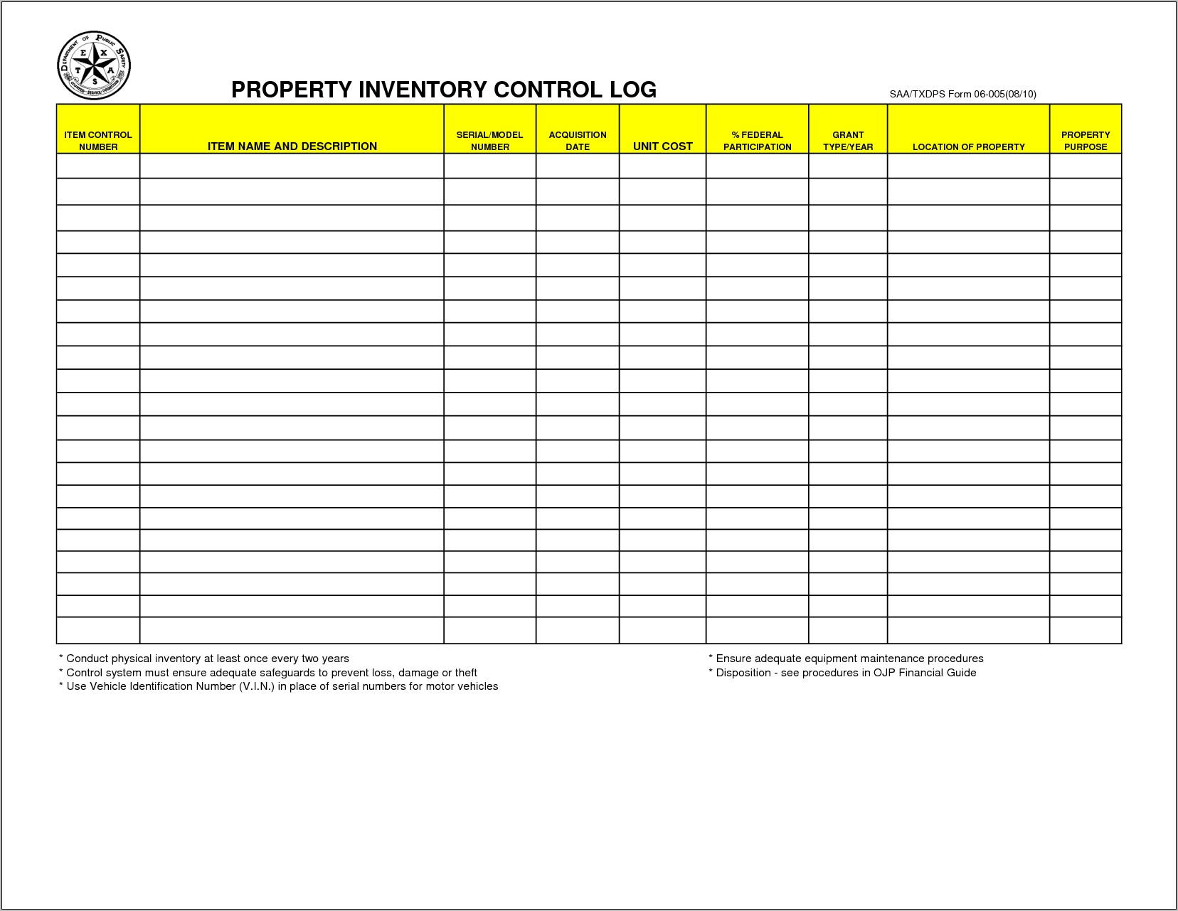 Business Inventory Spreadsheet Template Free