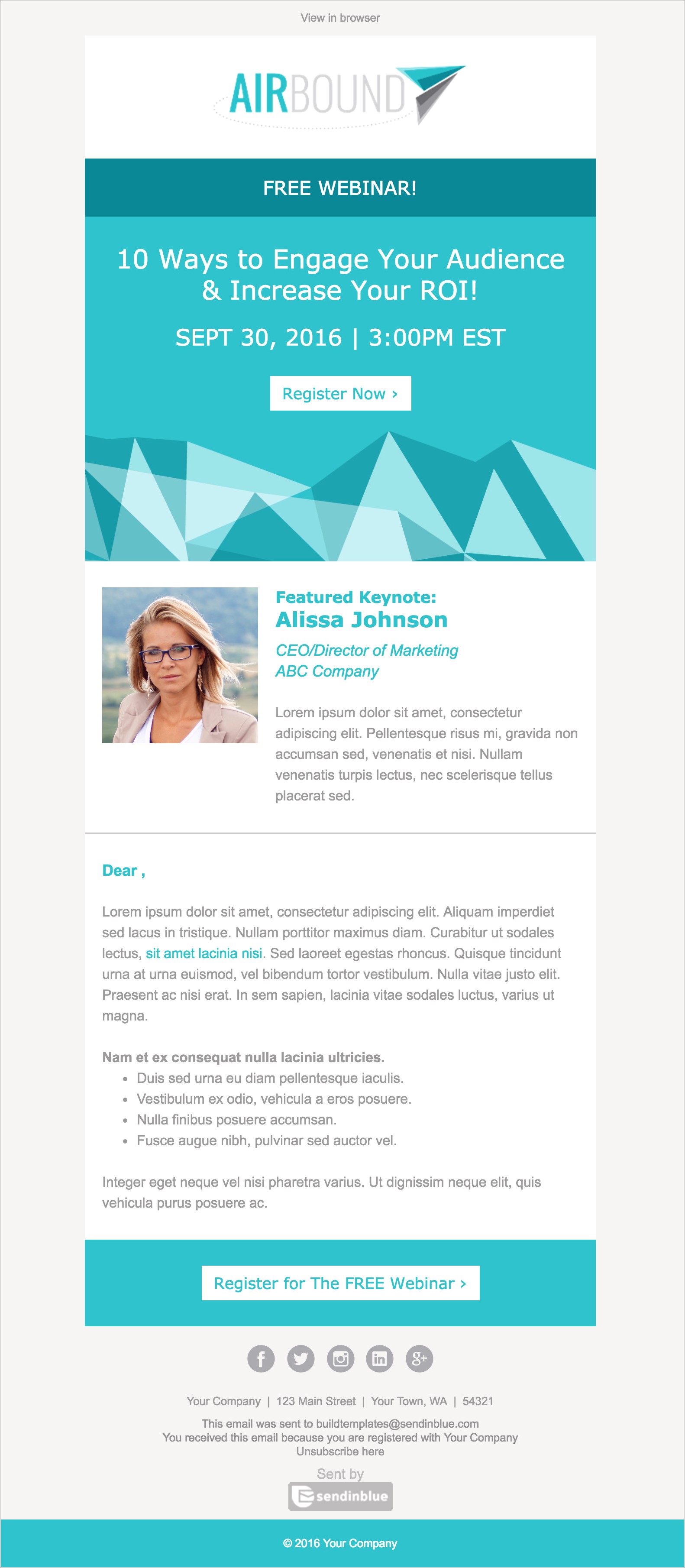 Business Invitation Templates Email