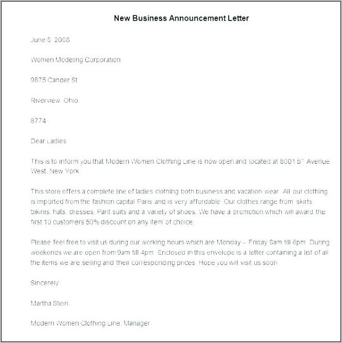 Business Moving Announcement Templates