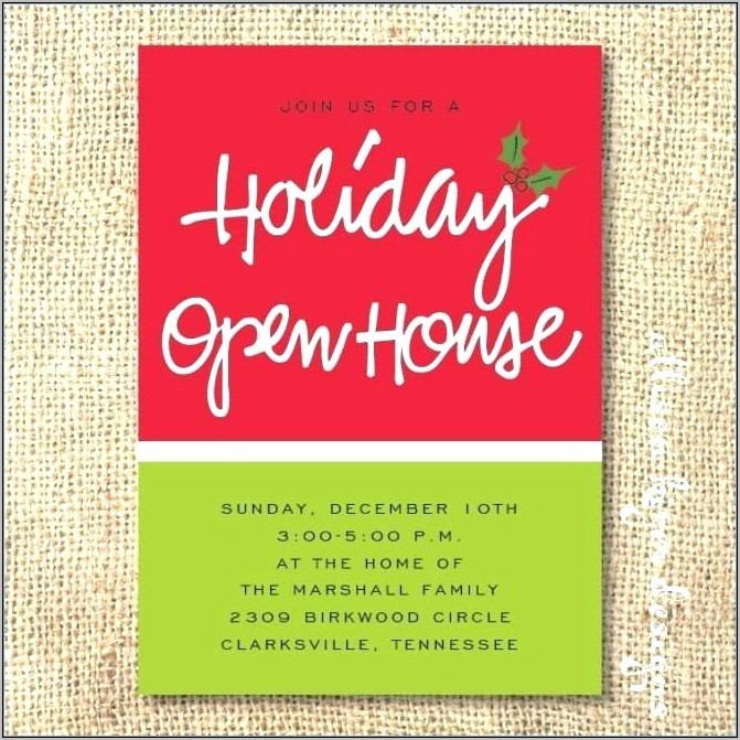 Business Open House Invitation Wording