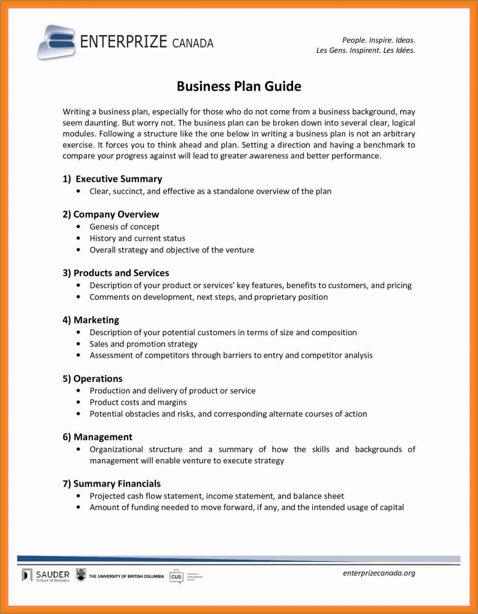 Business Plan Template For Mobile Food Truck