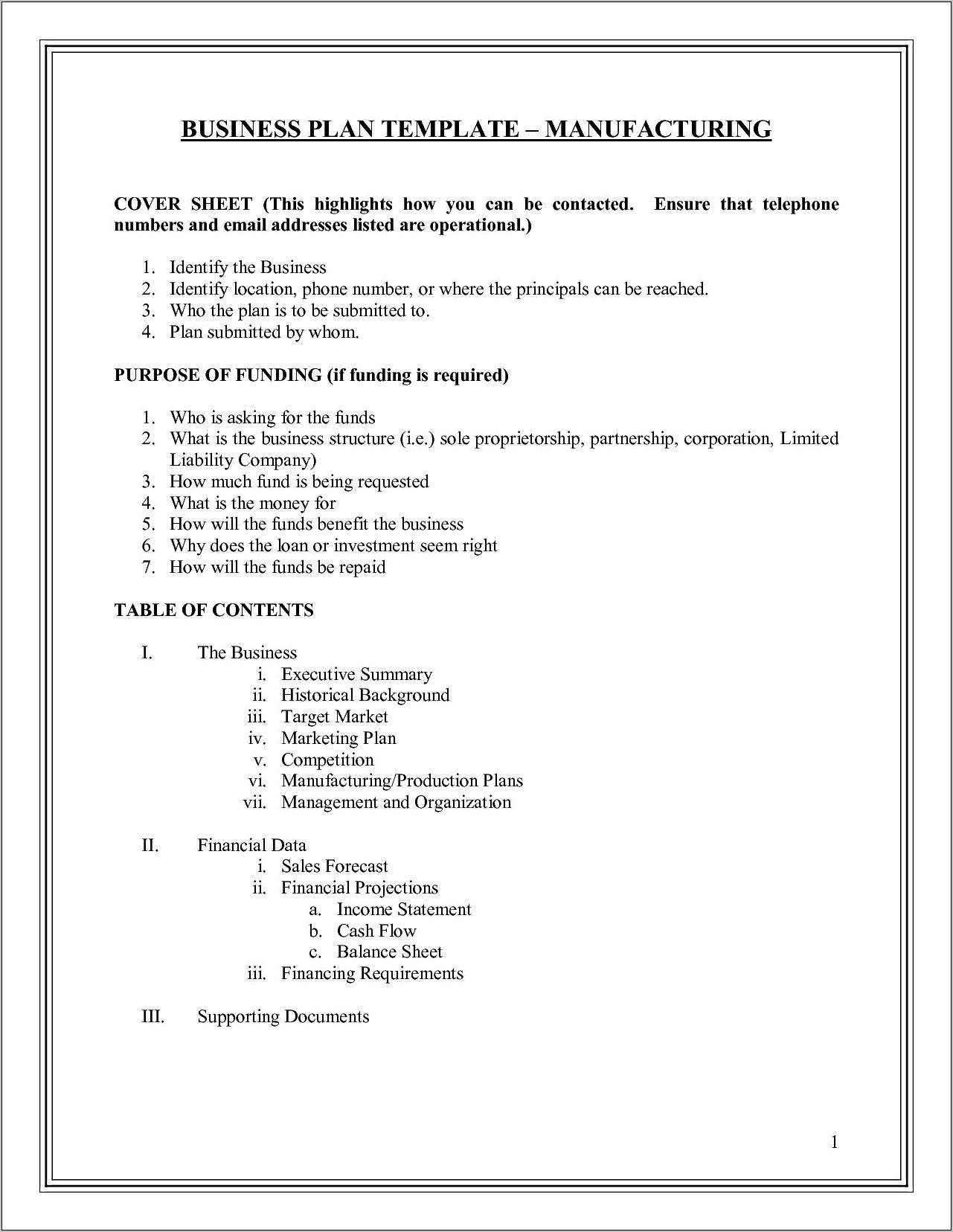 Business Plan Template Law