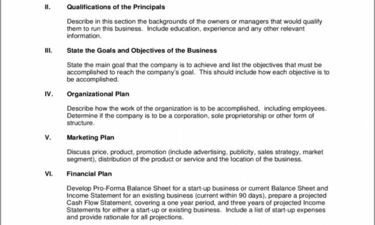 Business Plan Template Sba