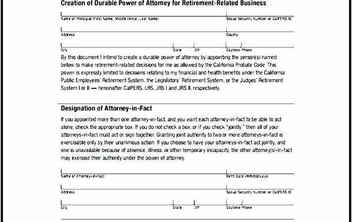 Business Power Of Attorney Forms Free