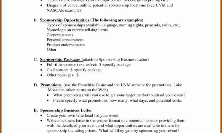 Business Sponsorship Proposal Sample