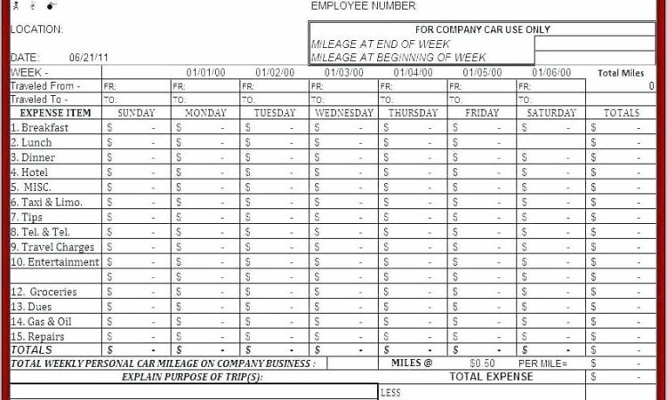 Business Trip Expense Template